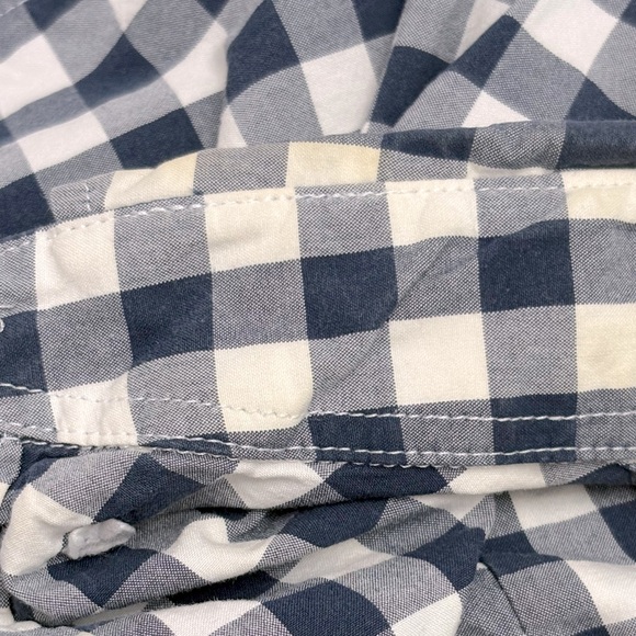 J Crew Classic Oxford Men's Blue and White Gingham Checkered Shirt Sz XS - Picture 9 of 9